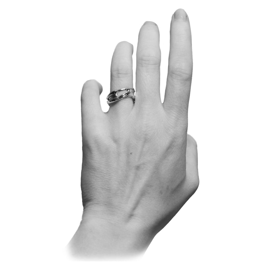 Aqua Exolvuntur designový snubní prsten vyrobený na zakázku 14kt au 4,17 g - antonielecher