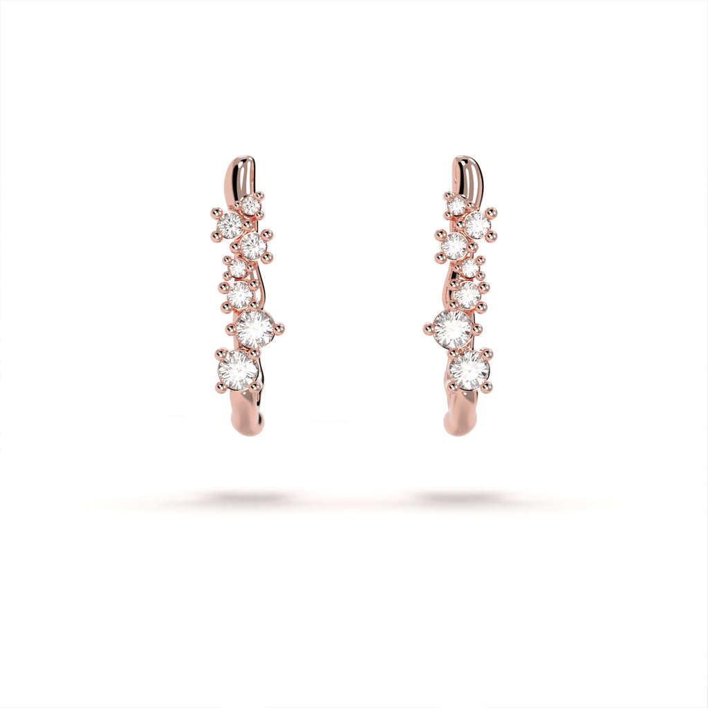 Aeternitas - zlaté náušnice s diamanty