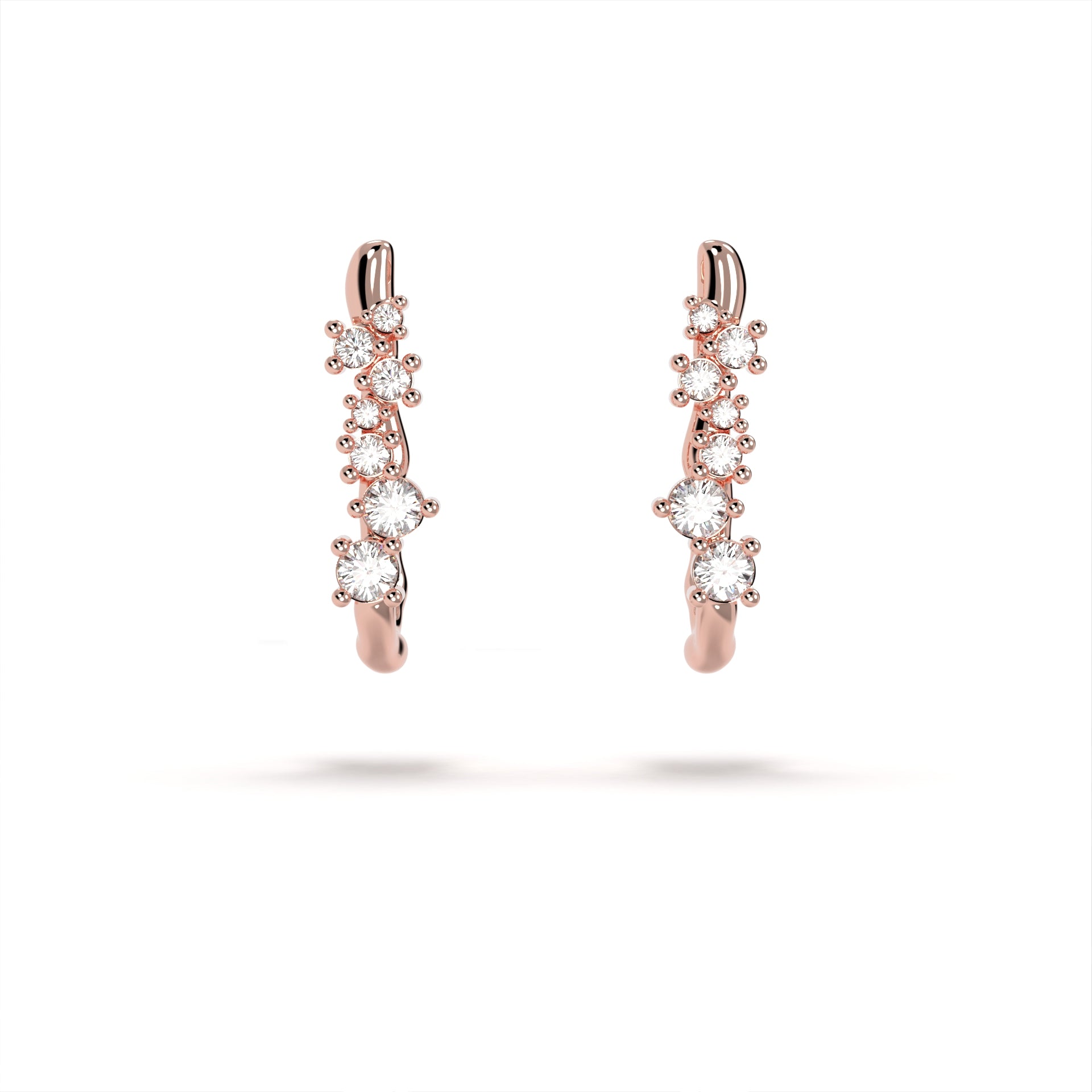 Aeternitas - zlaté náušnice s diamanty