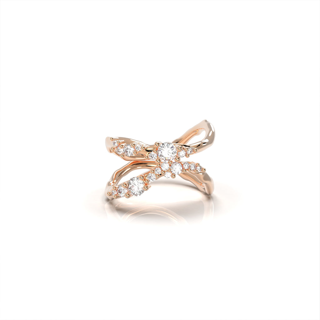 Aeternitas I - gold ring with diamonds