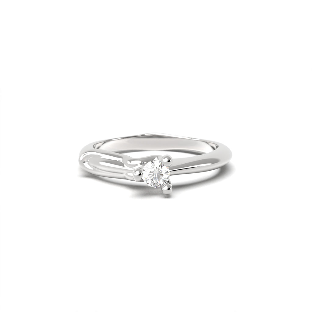 Amoris - gold engagement ring with a diamond 0.14ct