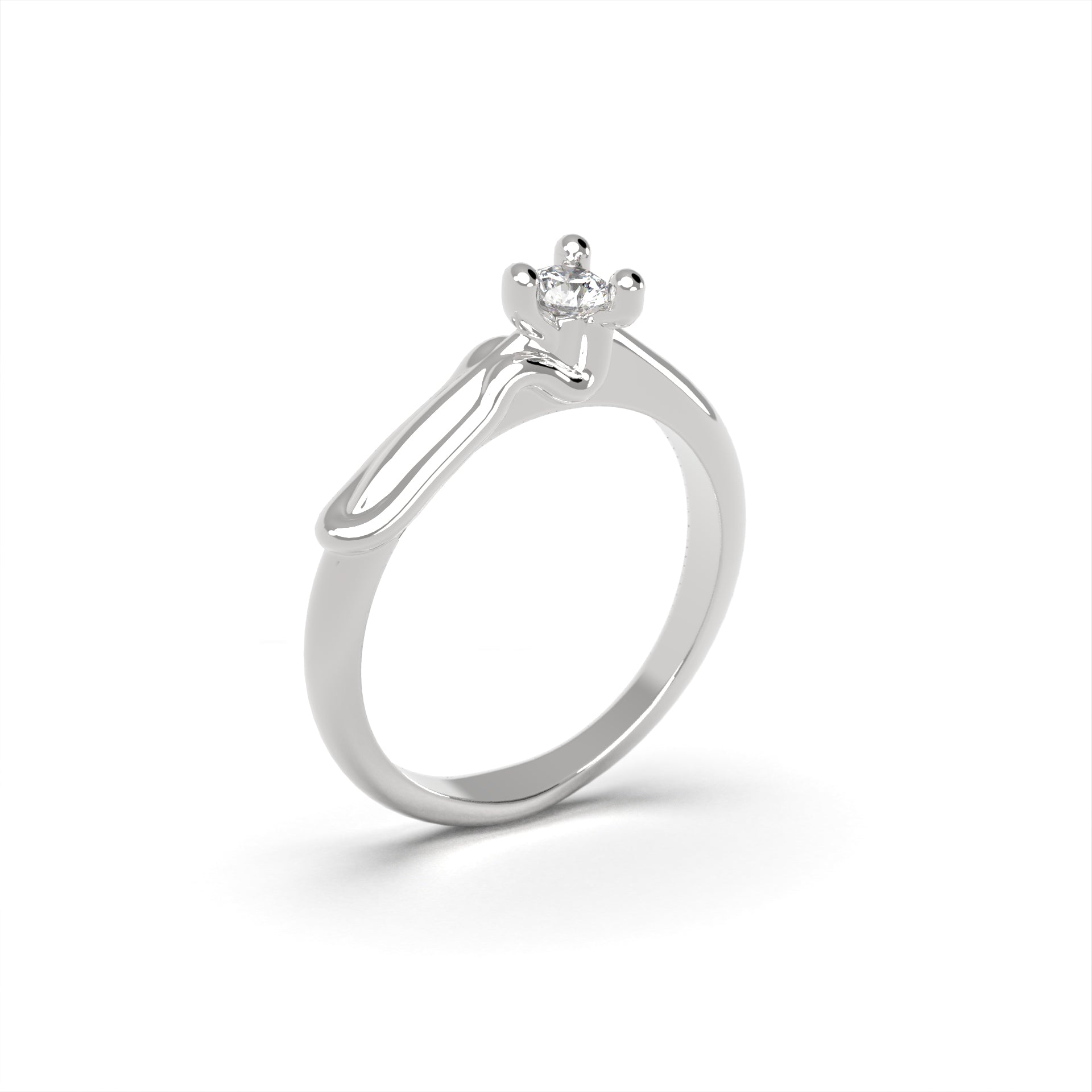 Amoris - gold engagement ring with a diamond 0.14ct