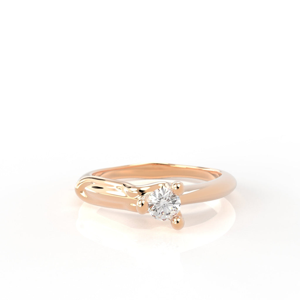 Amoris - zlatý zásnubní prsten s briliantem  0,14ct