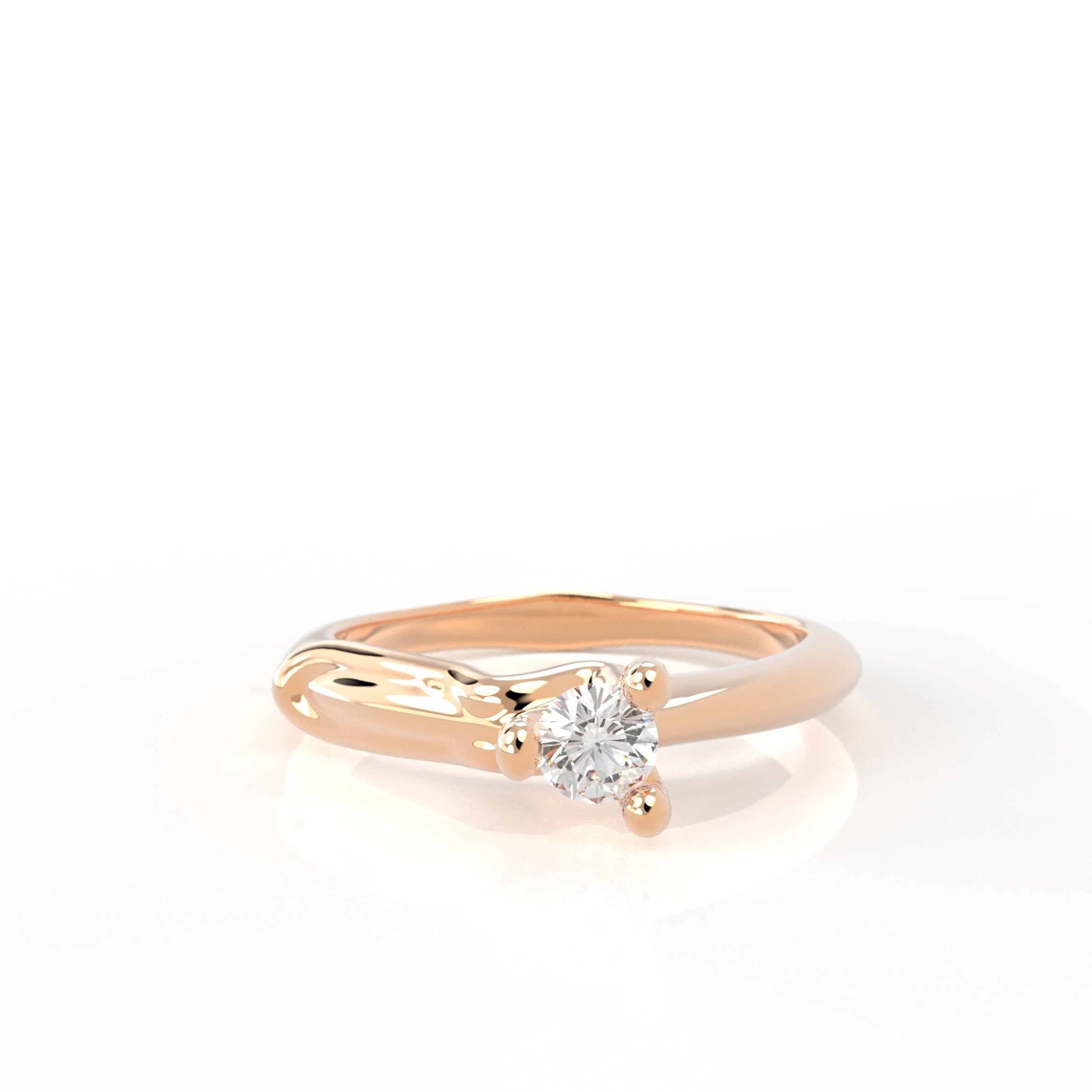 Amoris - zlatý zásnubní prsten s briliantem  0,14ct