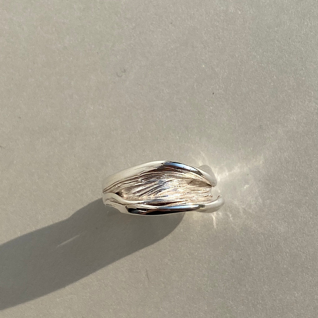 Flow II - stříbrný prsten - 925/1000 ag cca 6,15 g