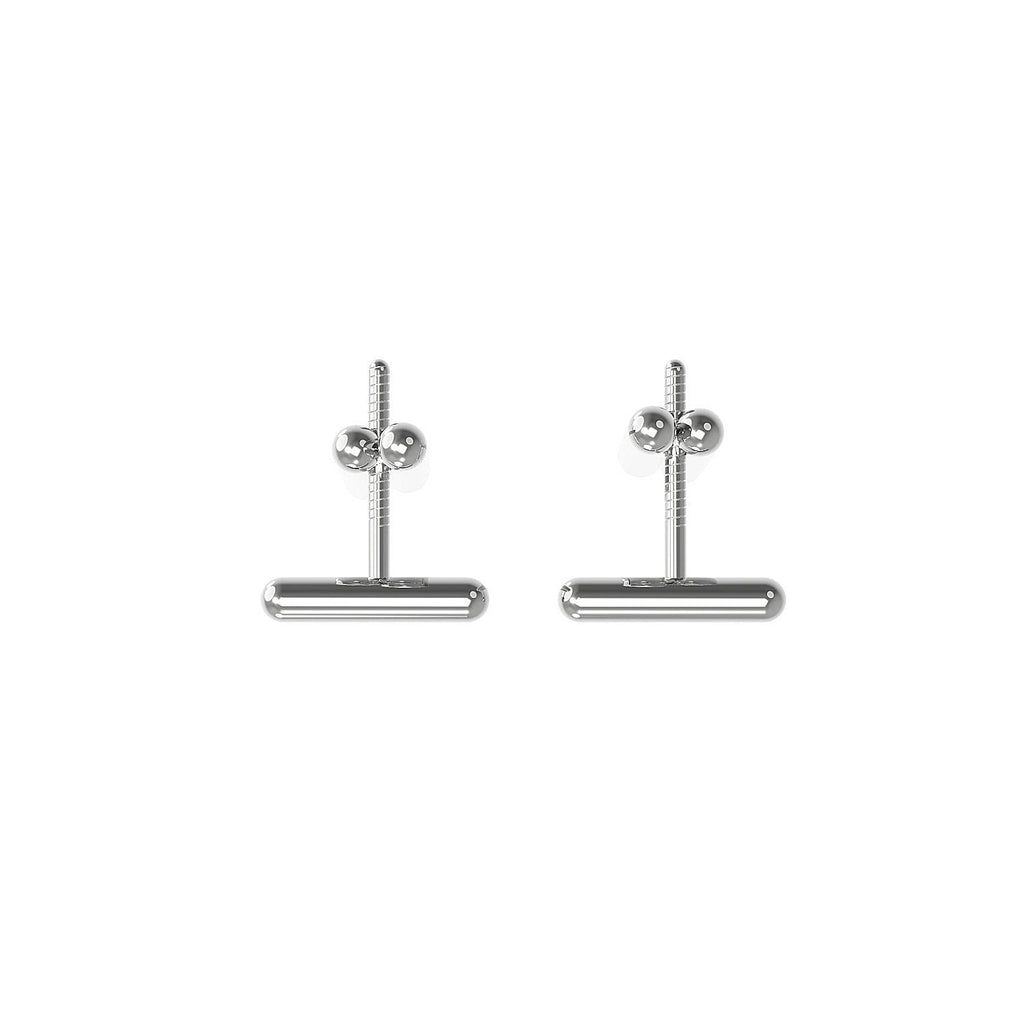 Designové náušnice Space Future bílé zlato 3.51 g (au / ag) - antonielecher