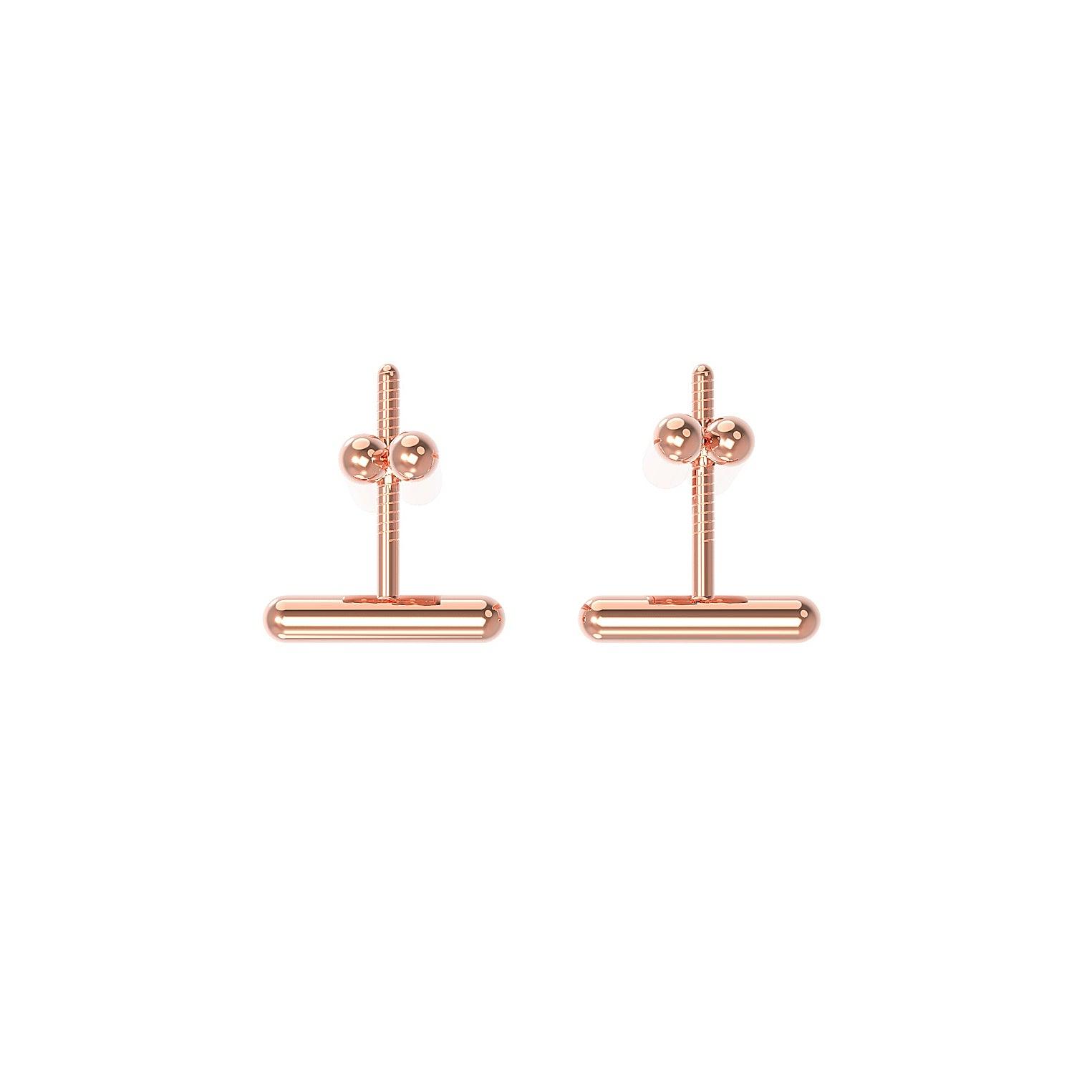 Designové náušnice Space Future růžové zlato 3.51 g (au / ag) - antonielecher