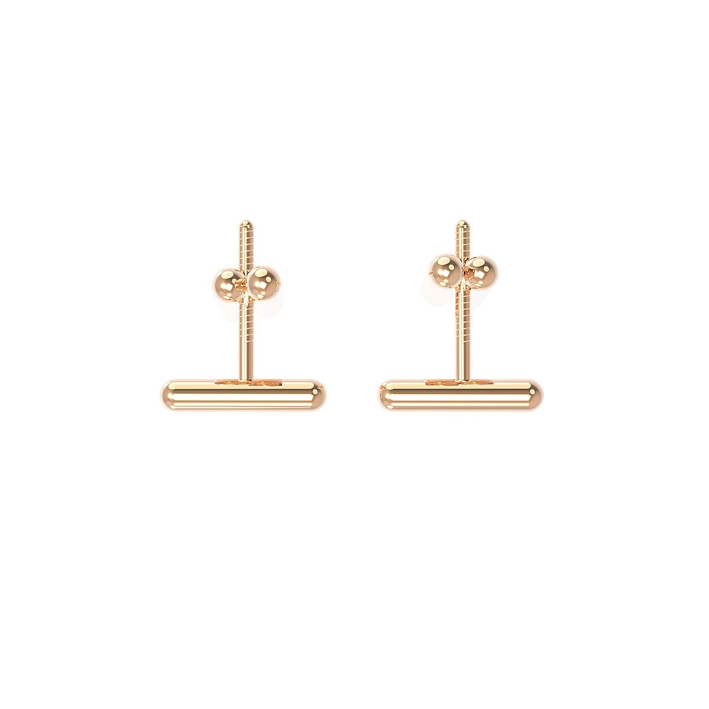 Designové náušnice Space Future žluté zlato 3.51 g (au / ag) - antonielecher