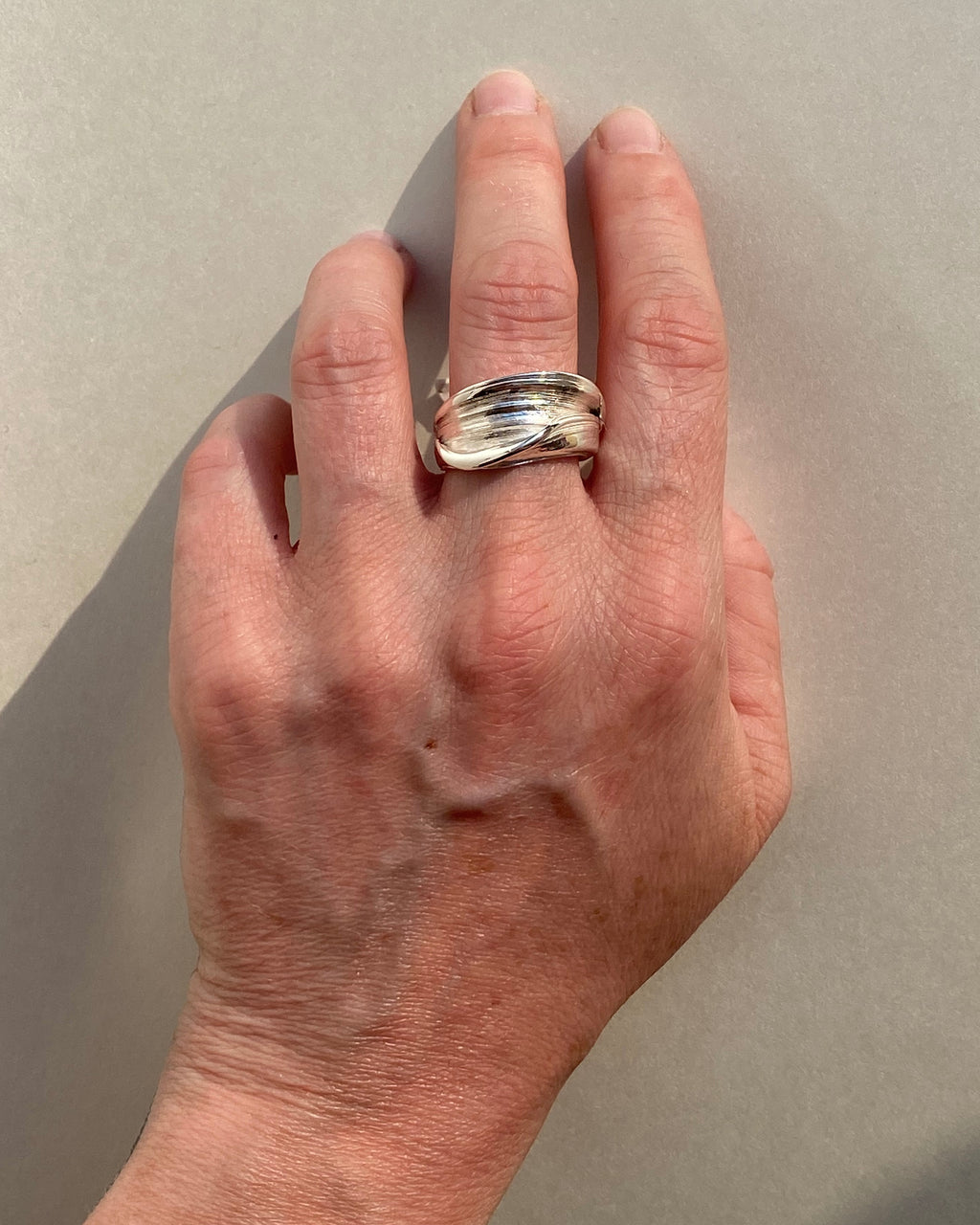 Flow II - stříbrný prsten - 925/1000 ag cca 6.98 g