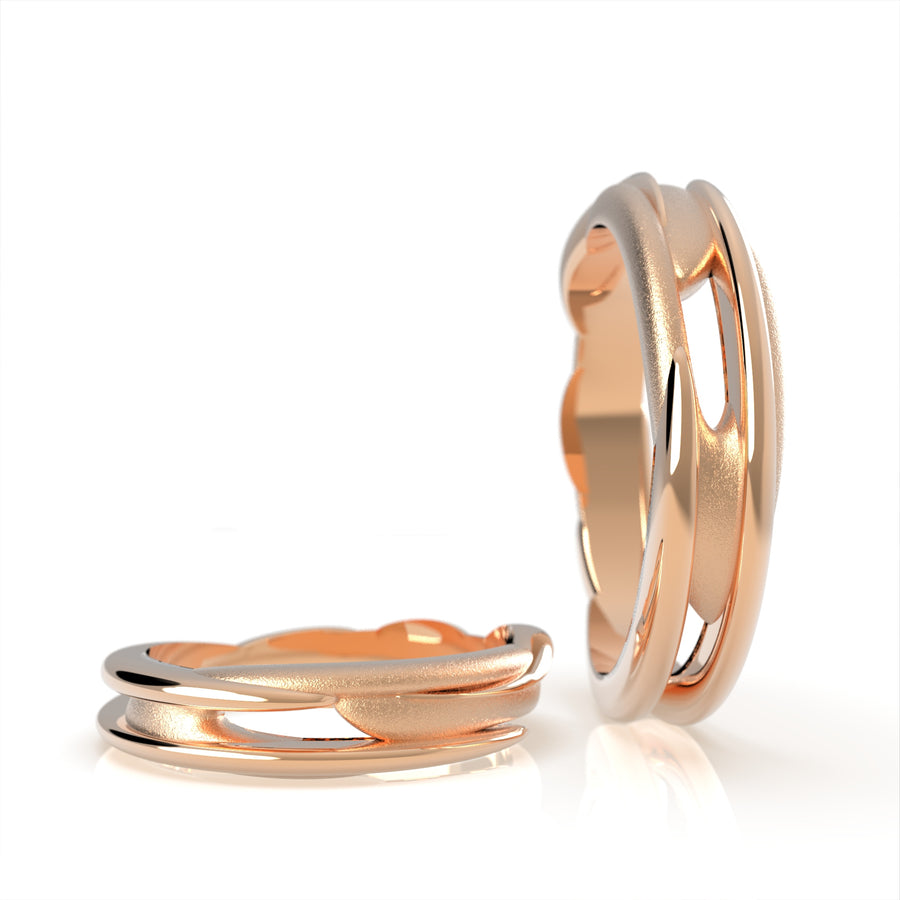 Aqua Exolvuntur designer wedding ring made to order 14kt and 4.02g