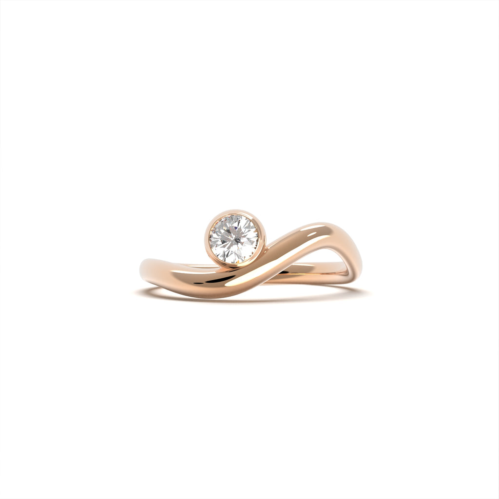 Axis - modern gold engagement ring