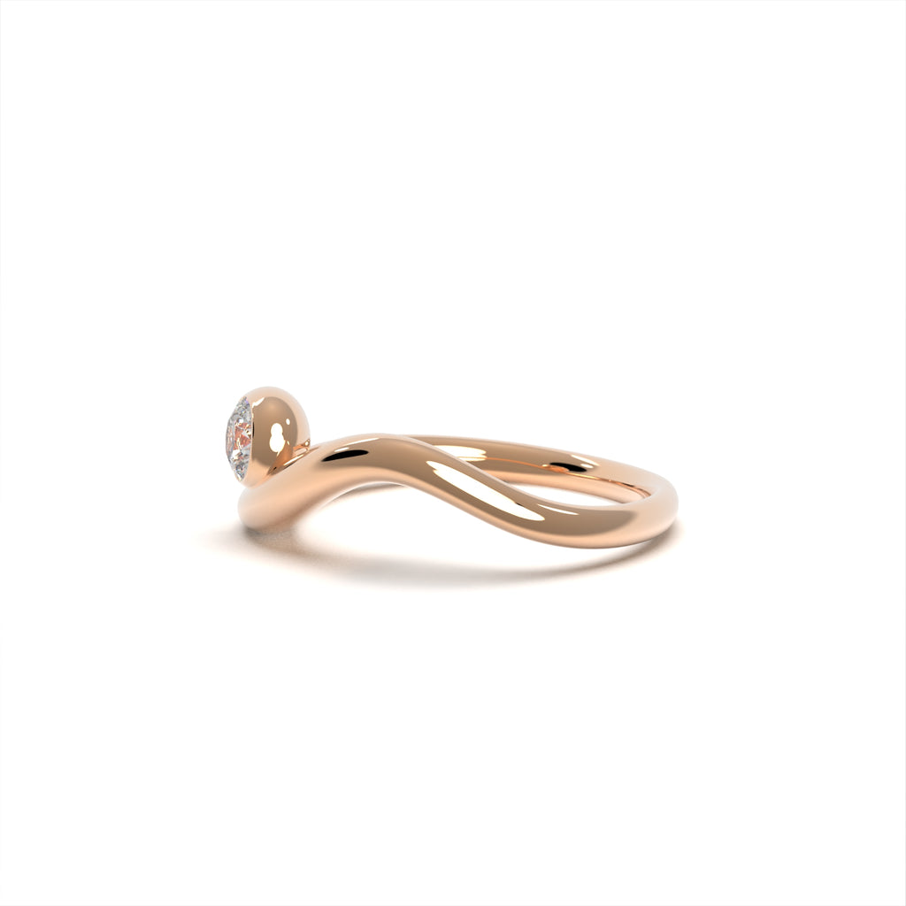 Axis - modern gold engagement ring