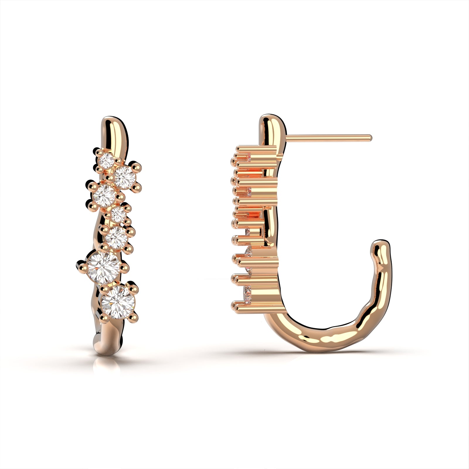 Aeternitas - náušnice z diamanty ze žlutého zlata - antonielecher