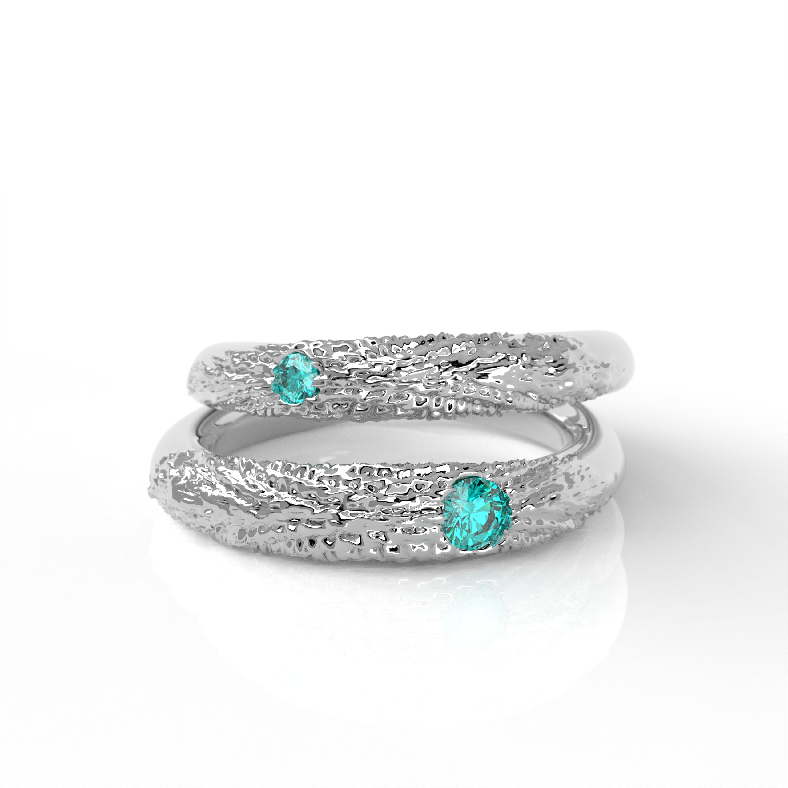 Dvojhvězda - zlatý prsten se smaragdy