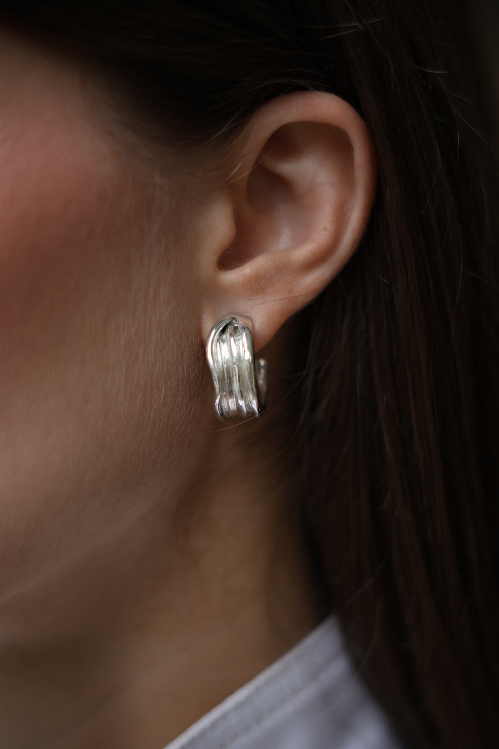 Flow II - stříbrné náušnice - 925/1000 ag cca 13.87 g