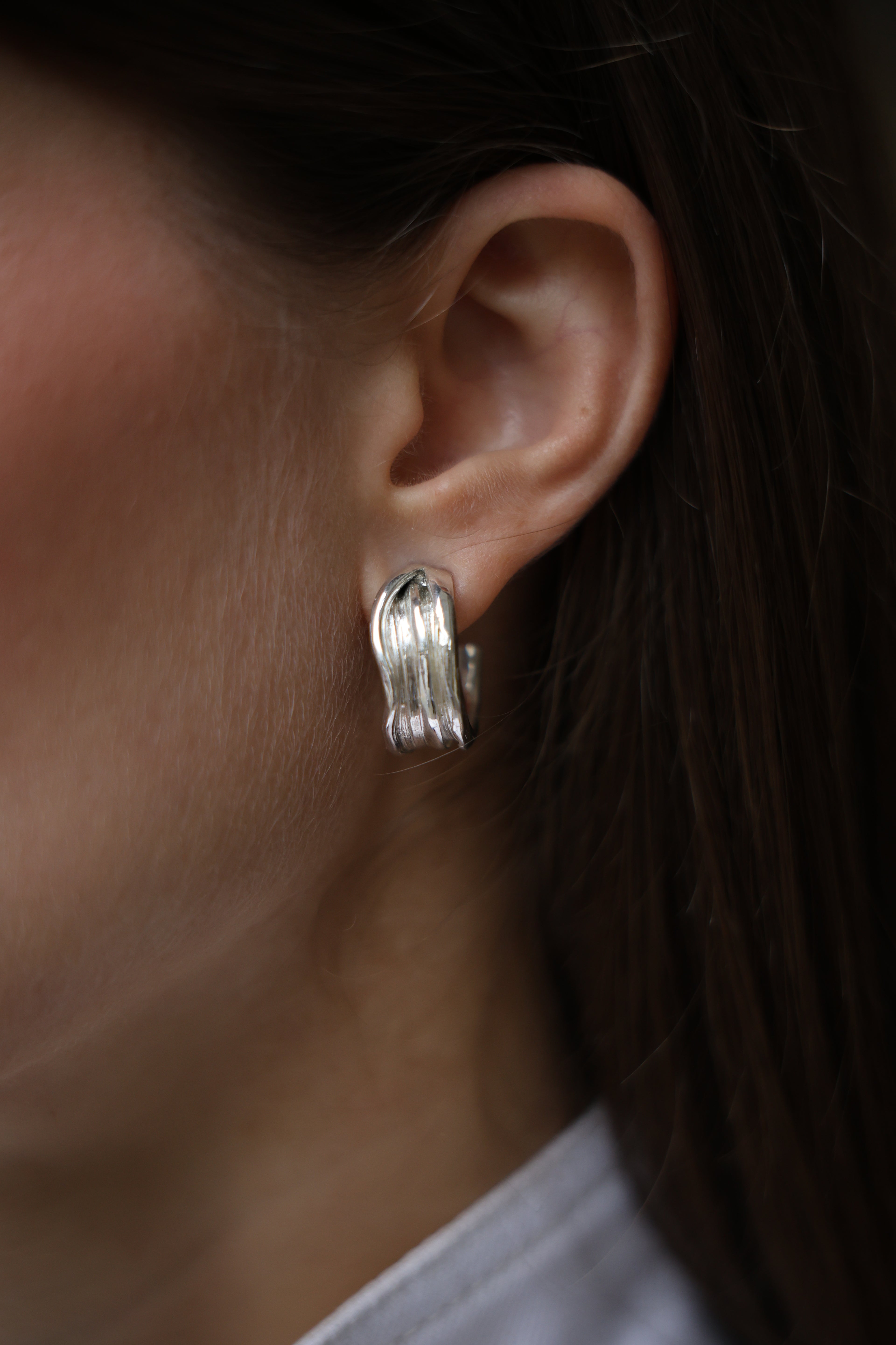 Flow II - stříbrné náušnice - 925/1000 ag cca 13.87 g