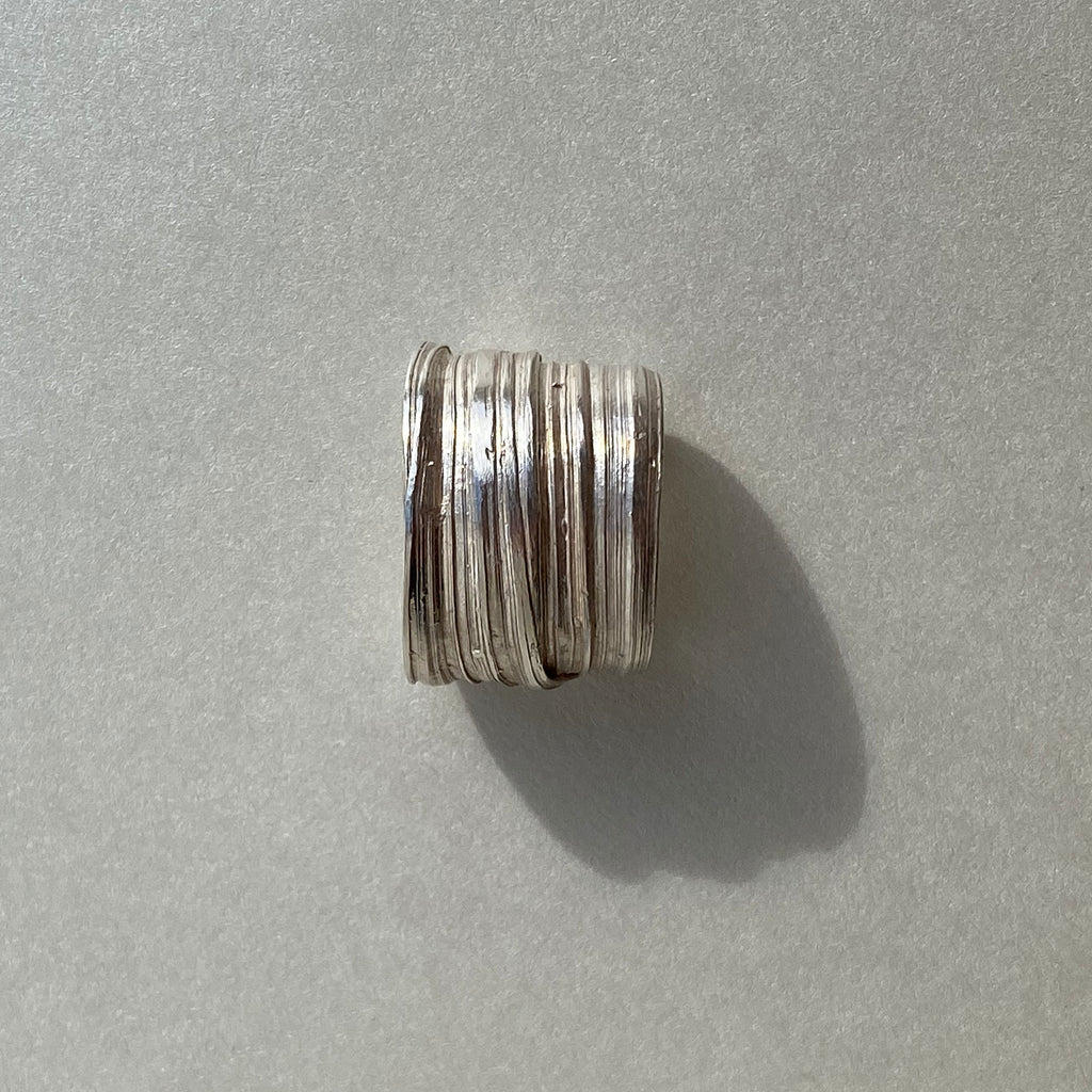 Flow II - stříbrná náušnice ear cuff - 925/1000 ag cca 8.17 g