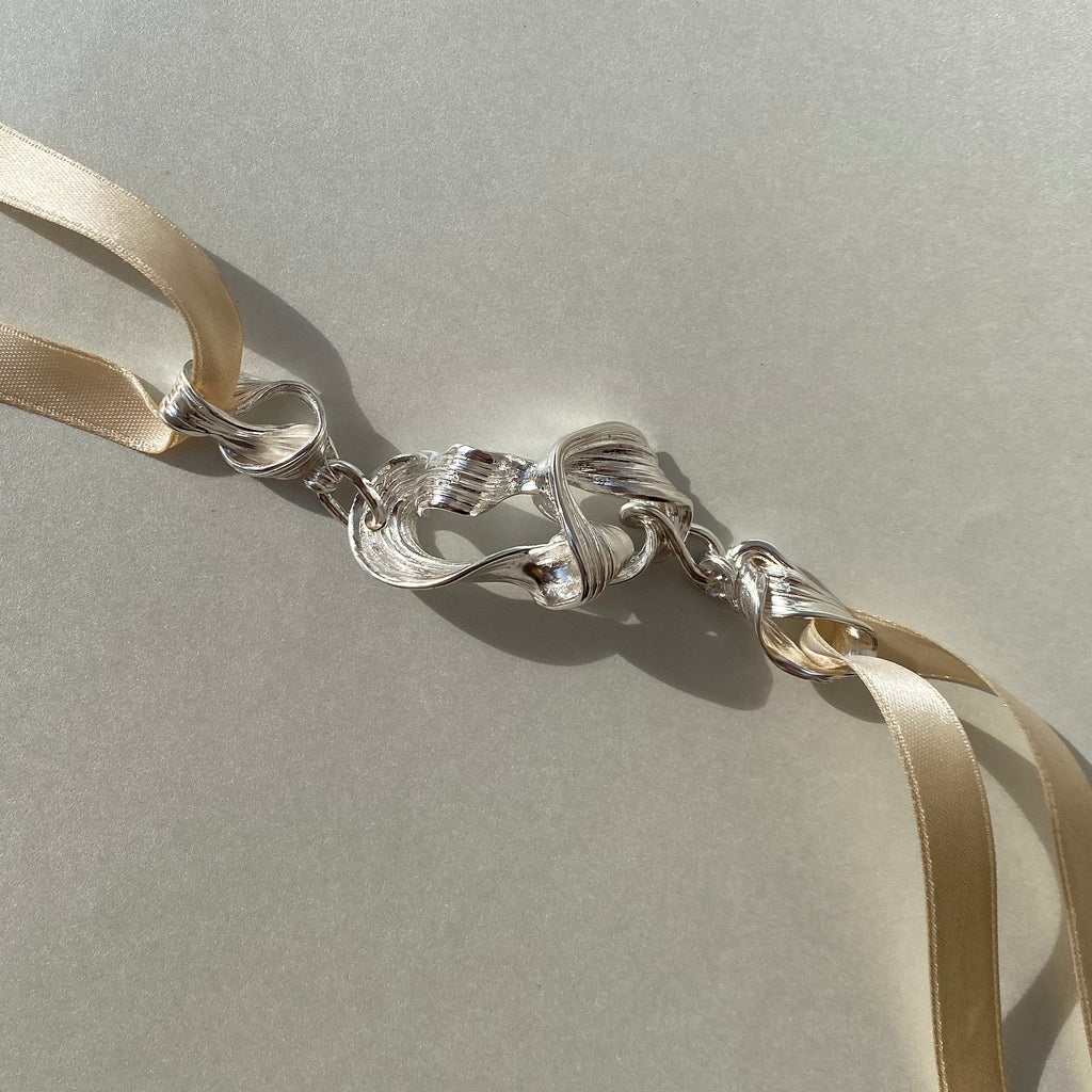 Flow II - stříbrný náhrdelník / náramek - 925/1000 ag cca 40,16 g