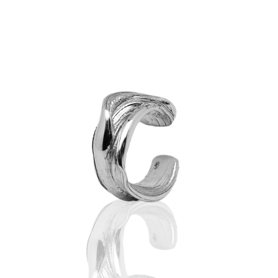 Flow - náušnice ear cuff- 925/1000 ag cca 3 g