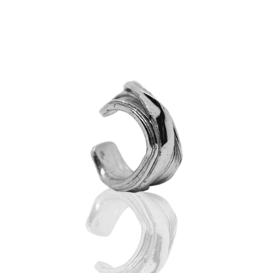 Flow - náušnice ear cuff- 925/1000 ag cca 3 g