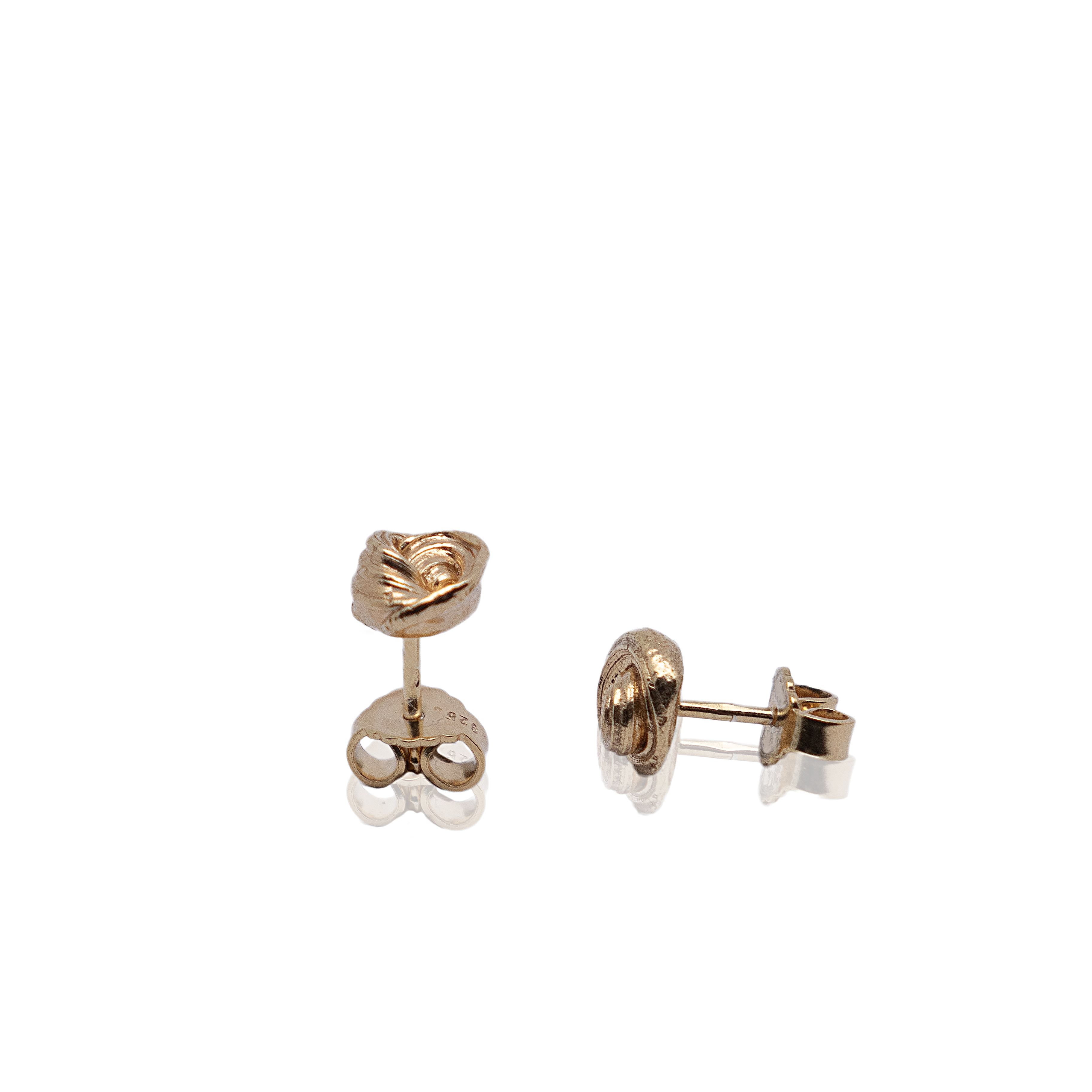 Flow 1 - pozlacené stříbrné náušnice studs
