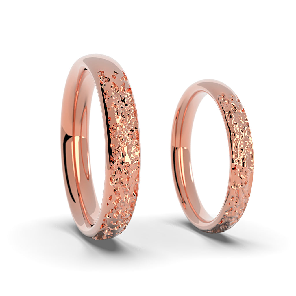 Fortis- designové snubní prsteny ze 14 kt růžového zlata / cca 9.82 g - antonielecher