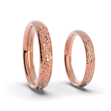Fortis- designové snubní prsteny ze 14 kt růžového zlata / cca 9.82 g - antonielecher