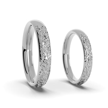 Fortis- designové snubní prsteny z 14 kt bílého zlata / cca 9.82 g - antonielecher