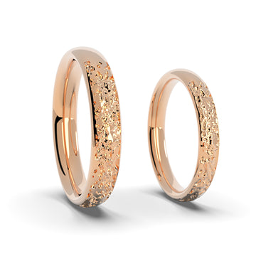 Fortis- designové snubní prsteny ze 14 kt žlutého zlata / cca 9.82 g - antonielecher