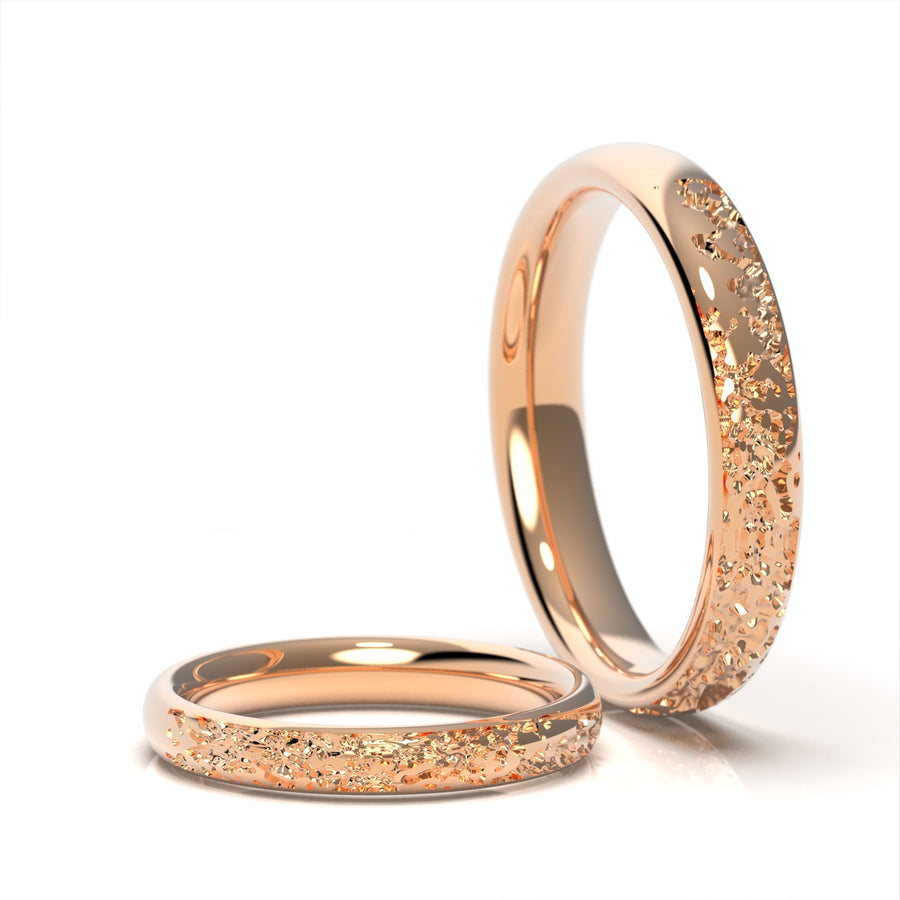 Fortis - designer wedding rings made of 14 kt yellow gold / approx. 9.82 g