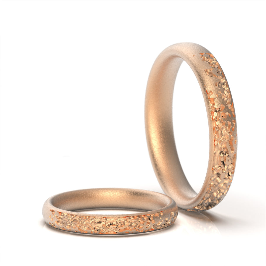 Fortis - designer wedding rings made of 14 kt yellow gold / approx. 9.82 g