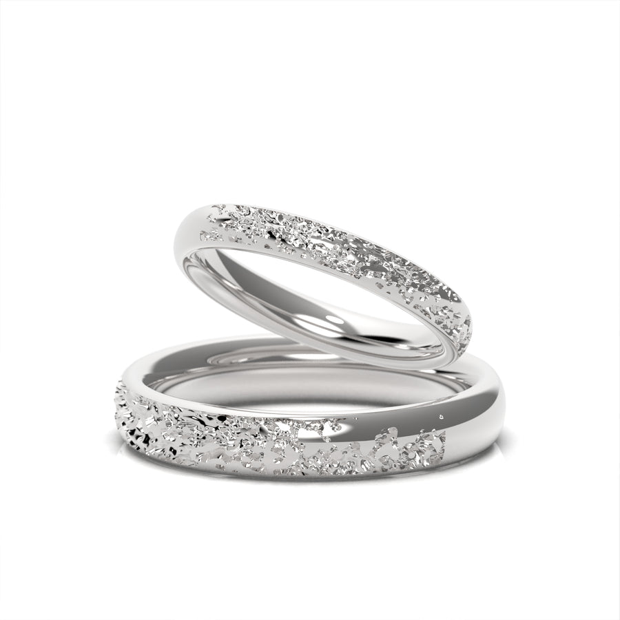 Fortis - designer wedding rings made of 14 kt white gold / approx. 9.82 g