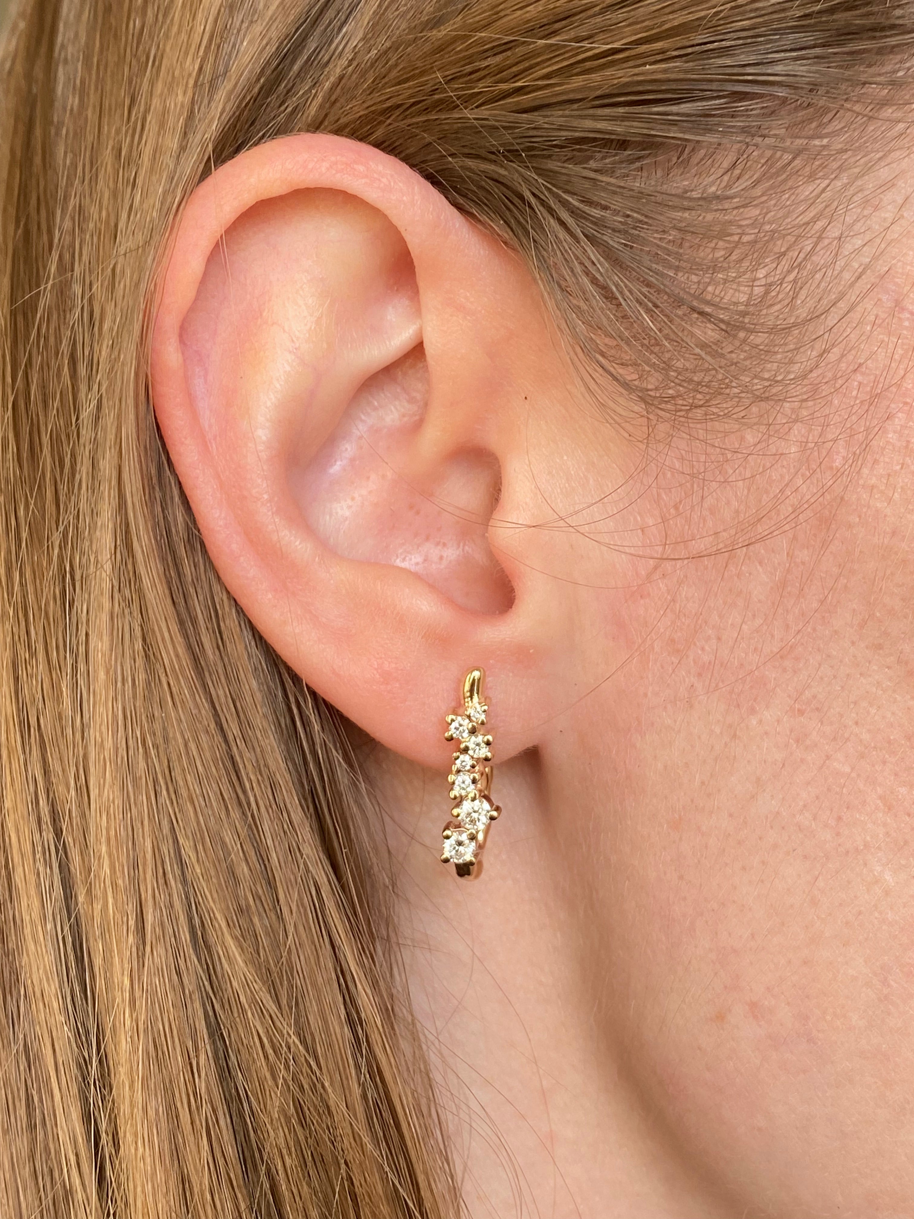 Aeternitas - náušnice z diamanty ze žlutého zlata - antonielecher