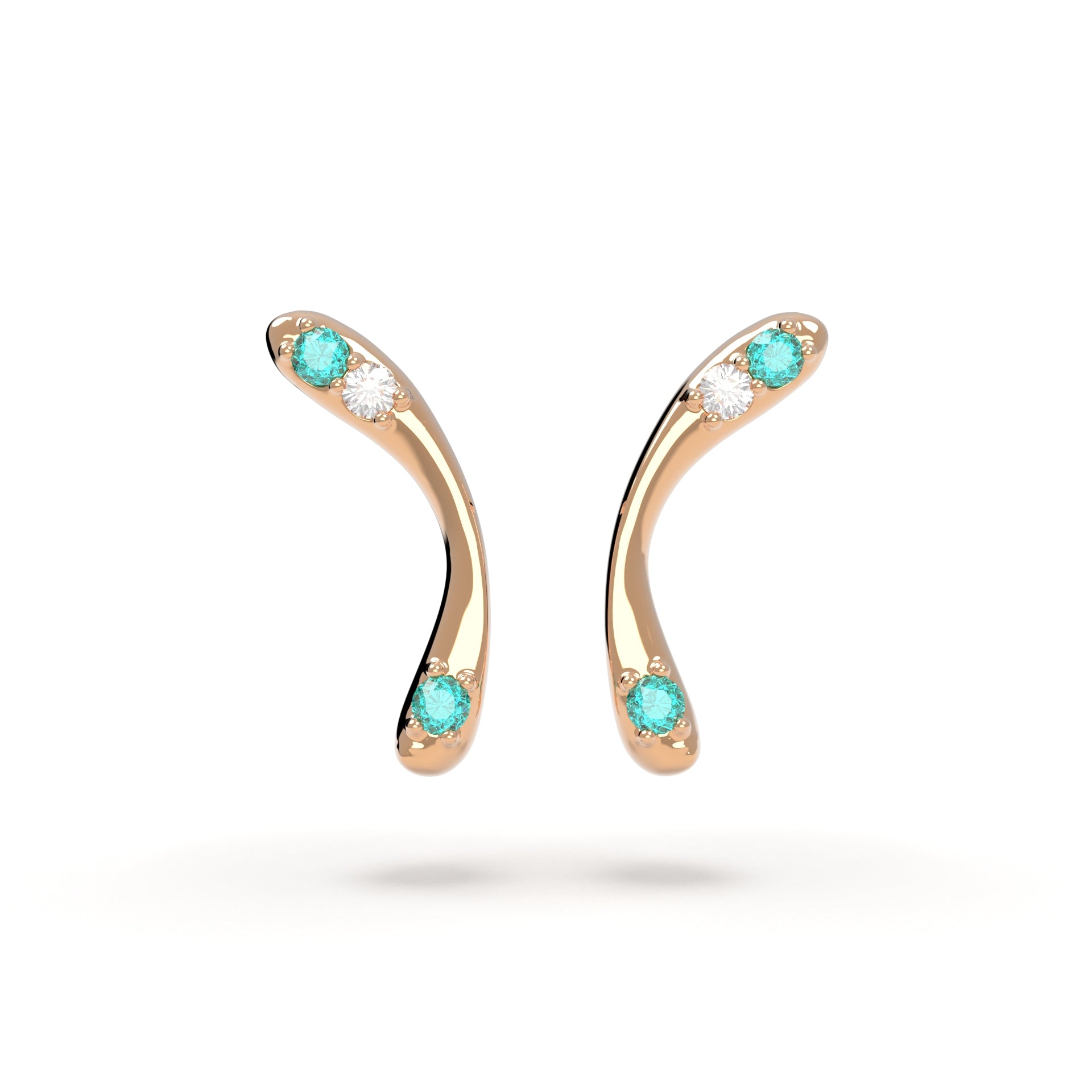 Infinitum - moderní zlaté náušnice