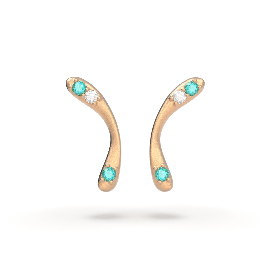 Infinitum - moderní zlaté náušnice