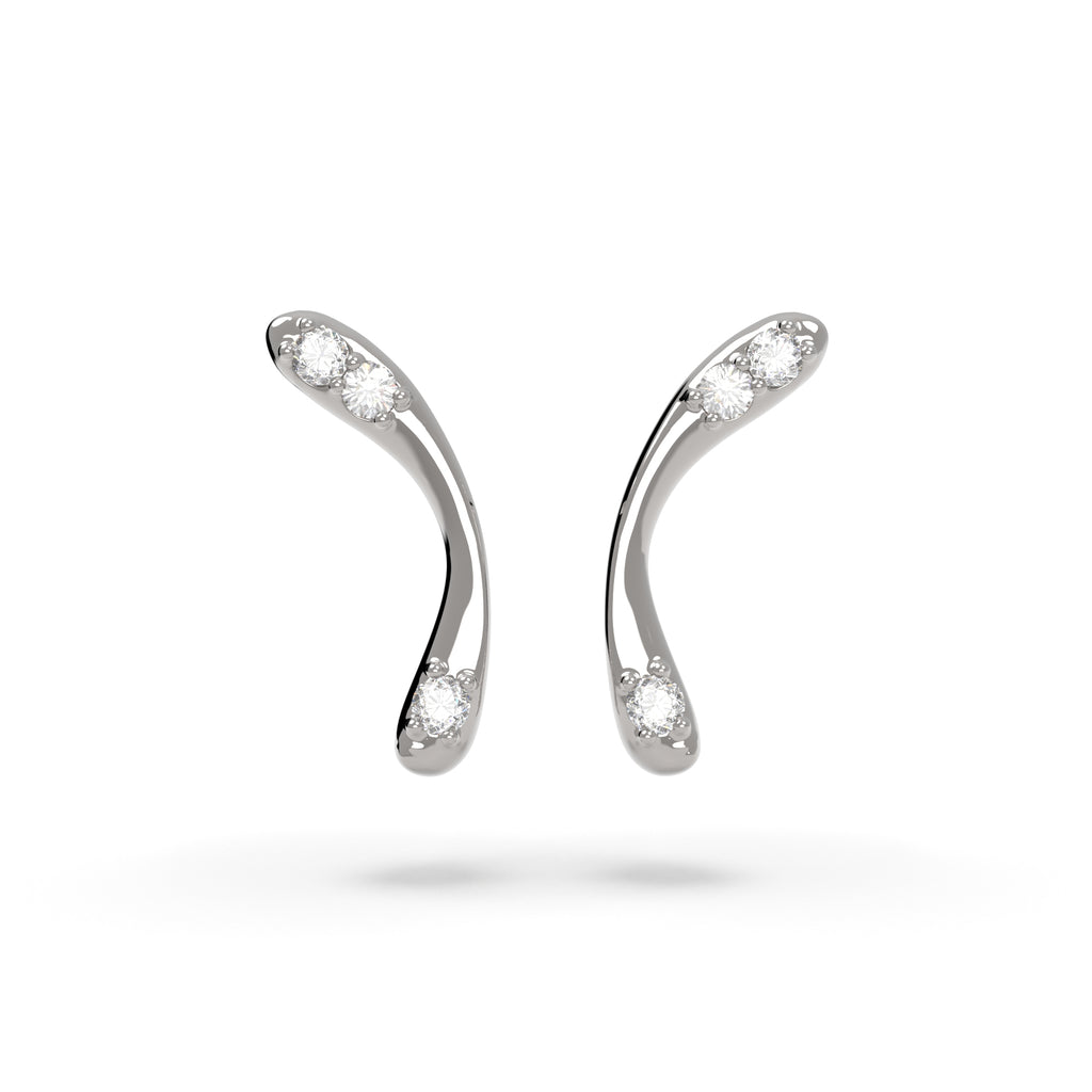 Infinitum - moderní zlaté náušnice