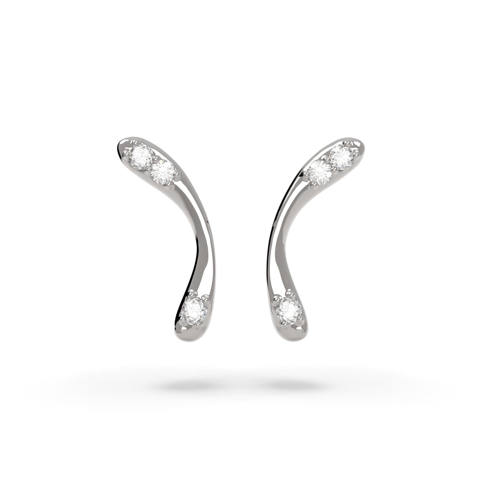 Infinitum - moderní zlaté náušnice