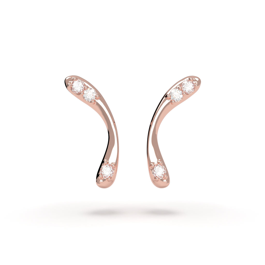 Infinitum - náušnice z růžového zlata