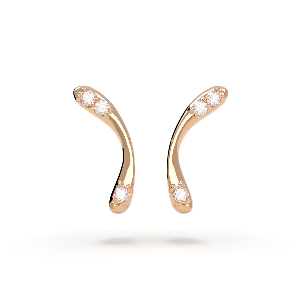 Infinitum - moderní zlaté náušnice