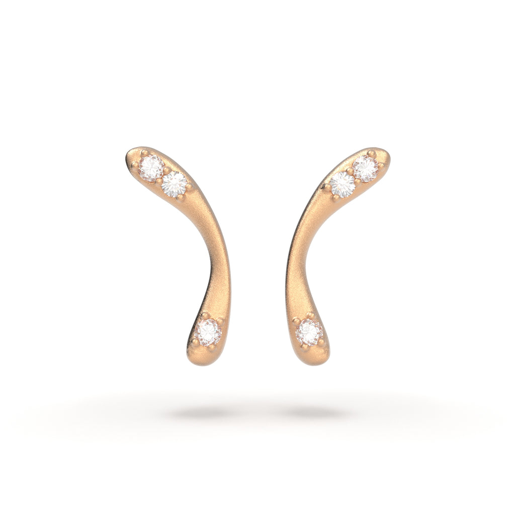 Infinitum - moderní zlaté náušnice