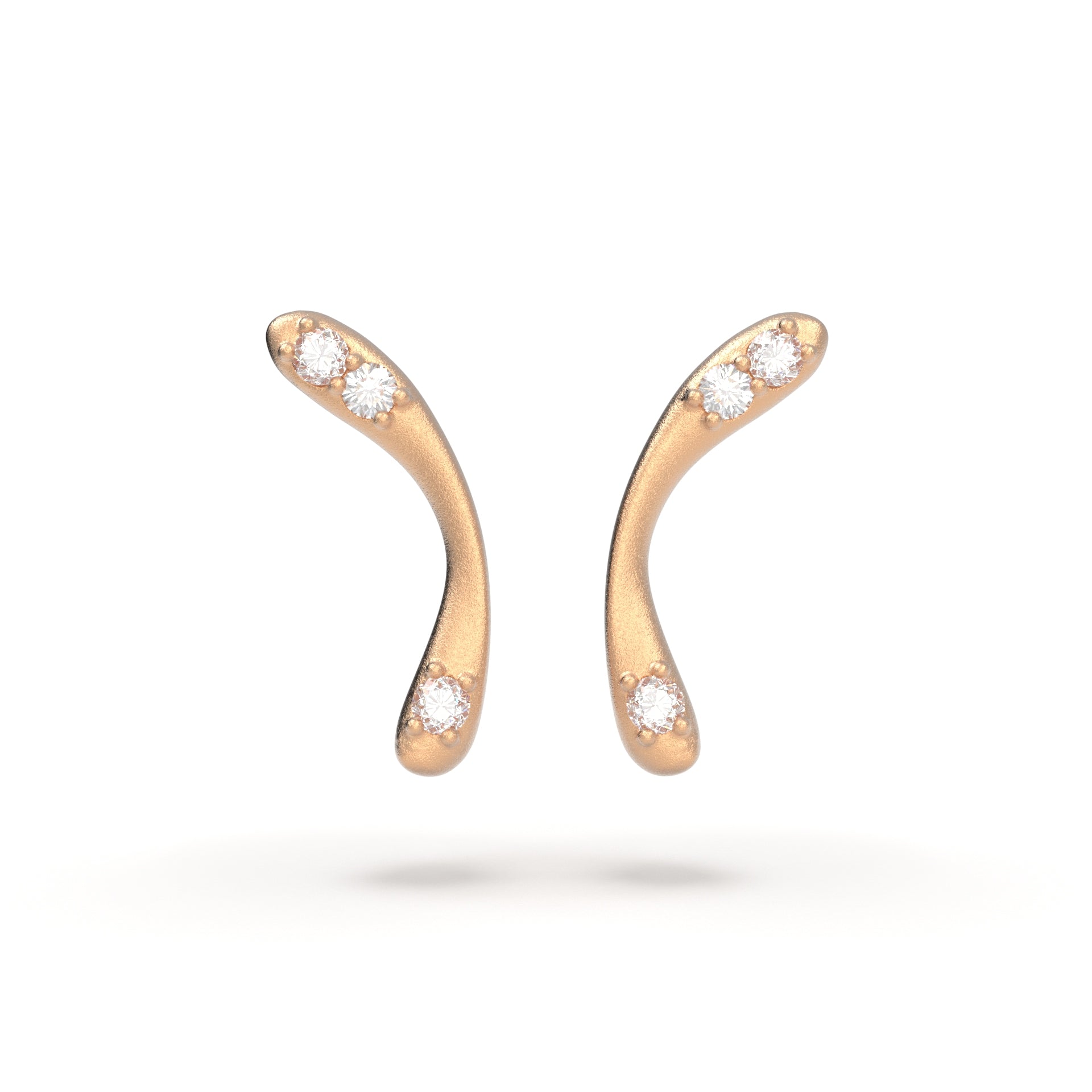 Infinitum - moderní zlaté náušnice