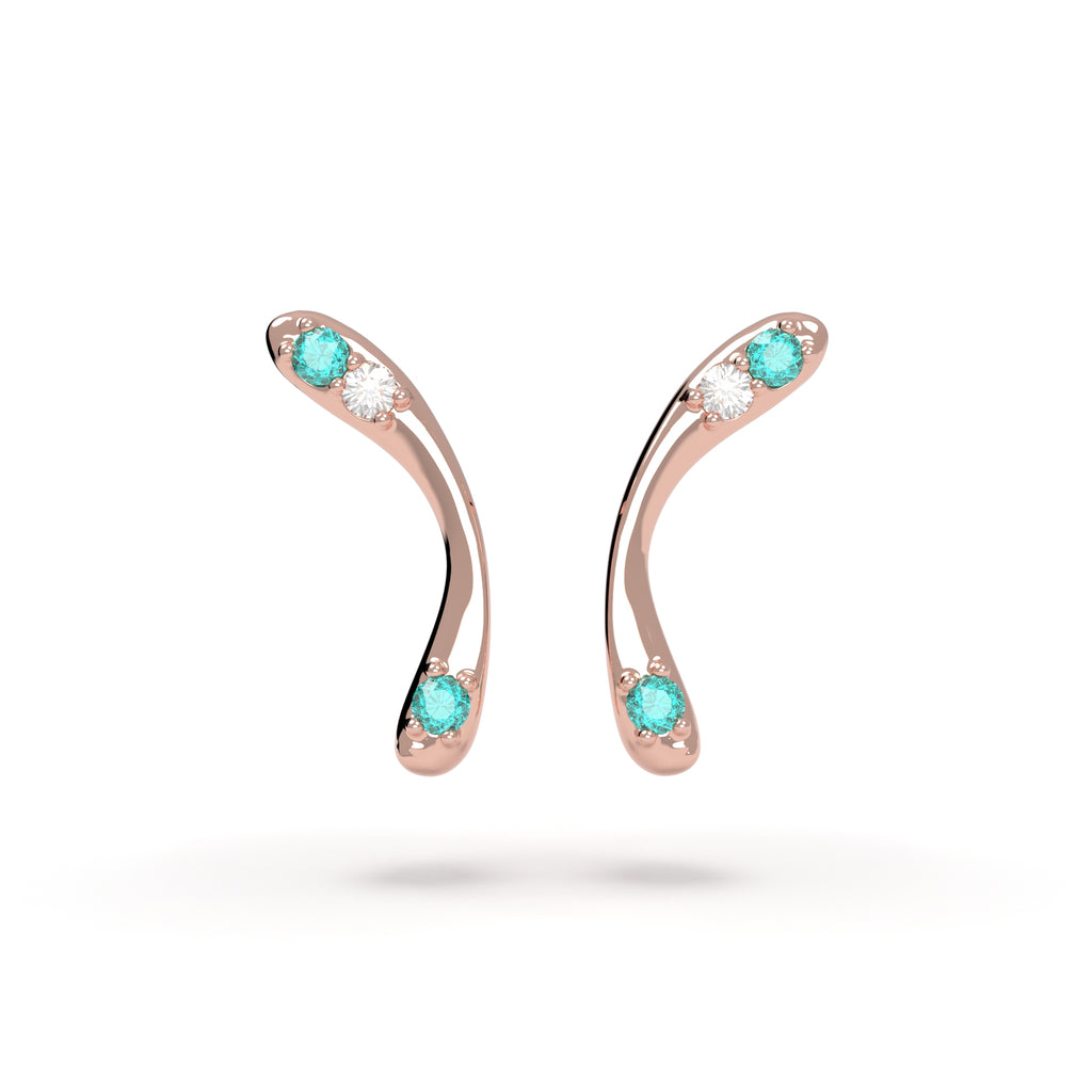 Infinitum - náušnice z růžového zlata