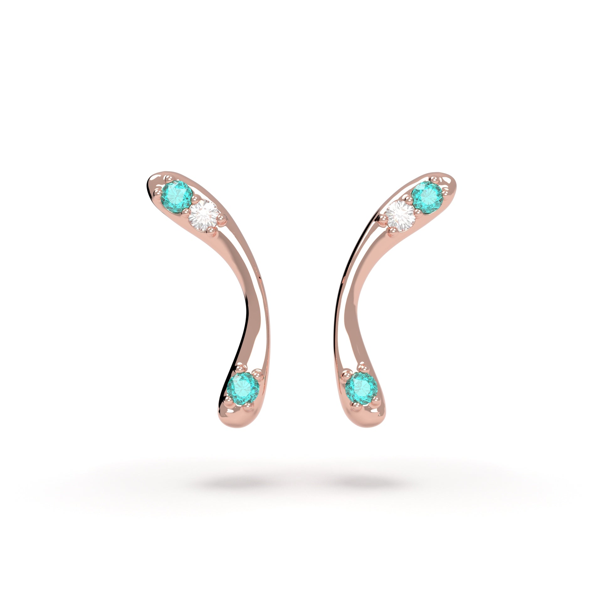 Infinitum - moderní zlaté náušnice