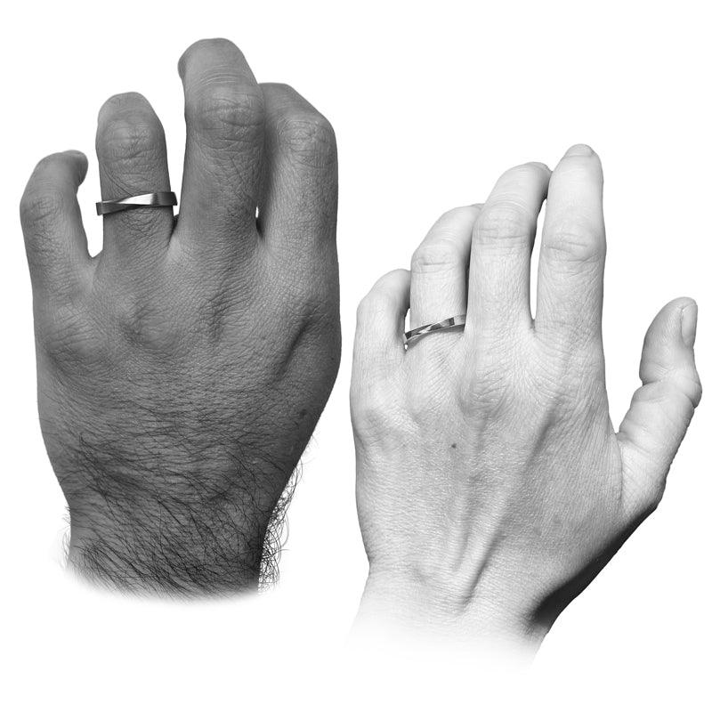 Möbius - designové snubní prsteny - 14 kt žluté zlato 8.03 g 3 mm - antonielecher