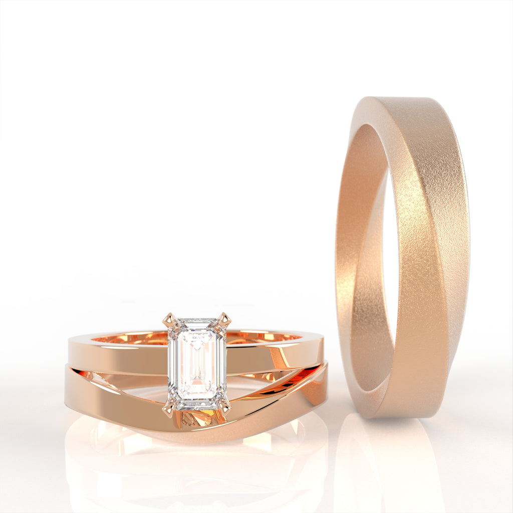 Möbius - yellow gold wedding rings