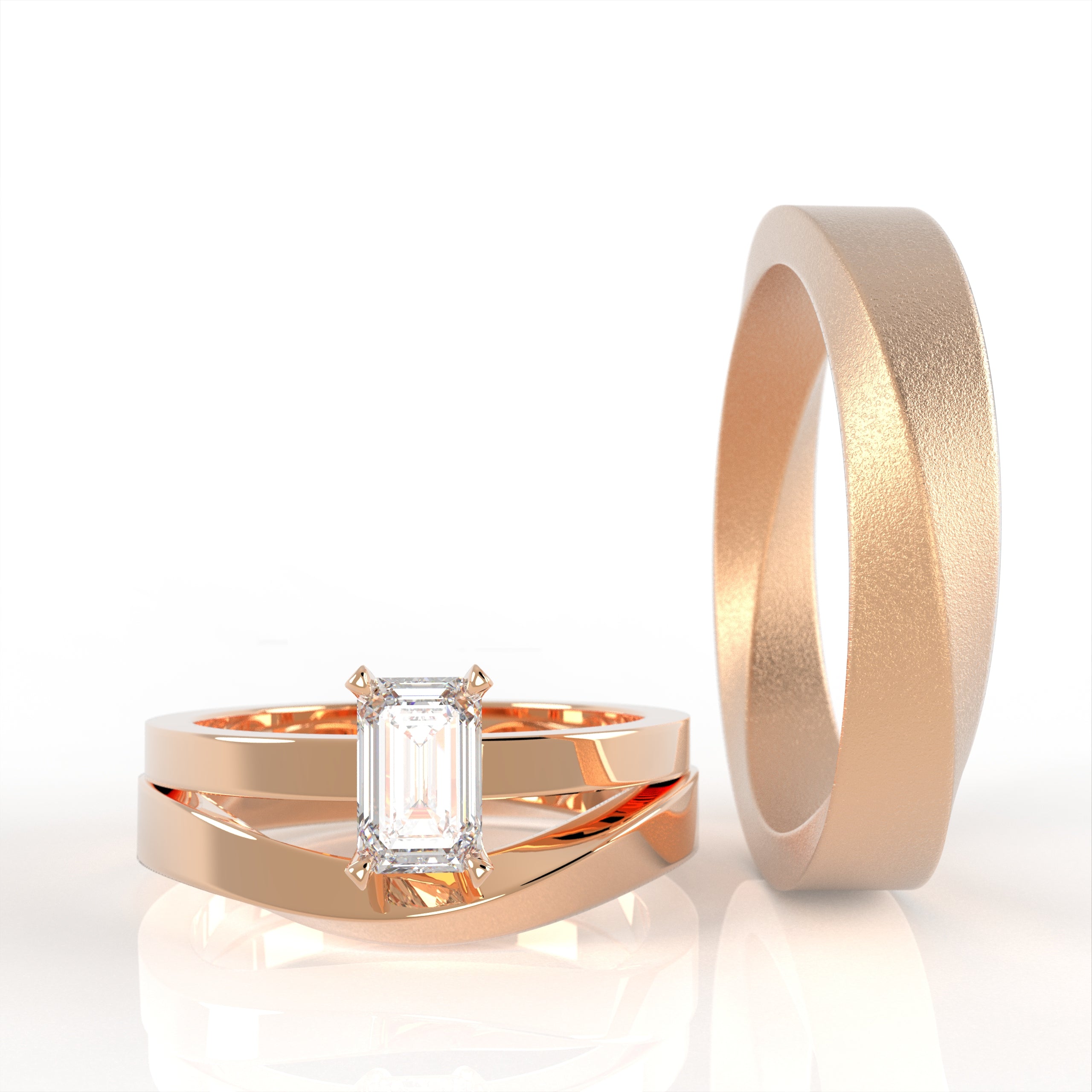 Möbius - yellow gold wedding rings