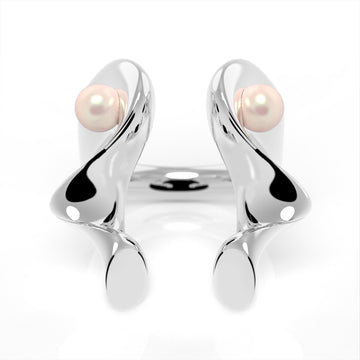 Nacre Alysia - designový prsten bílý s perlou - 925/1000 ag 9,66 g nebo 14kt / 18kt au 12,66 g