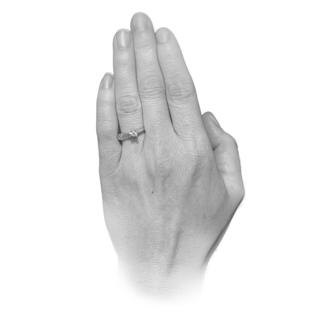 Nacre Amoris - designový zásnubní prsten ze 14 kt zlata 2, 71 g s briliantem 0,14ct - antonielecher