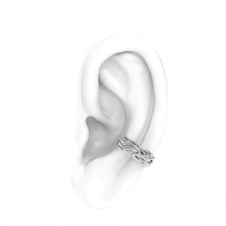 Nacre Ear cuff - designová náušnice - 925/1000 ag 3,14 g nebo 14kt / 18kt au 6,14 g