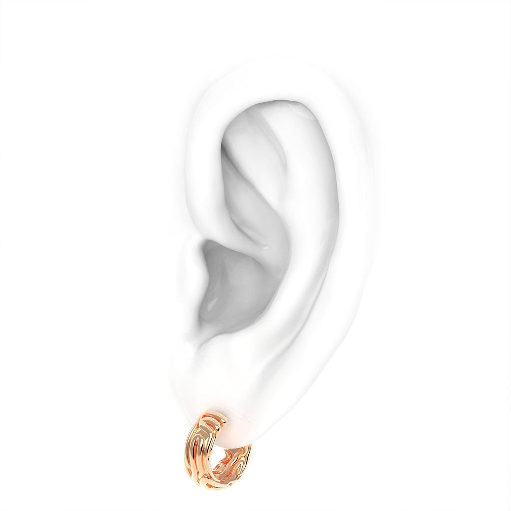 Nacre Hoops - designové náušnice žluté - 925/1000 ag 7,31 g nebo 14kt / 18kt au 10,31 g